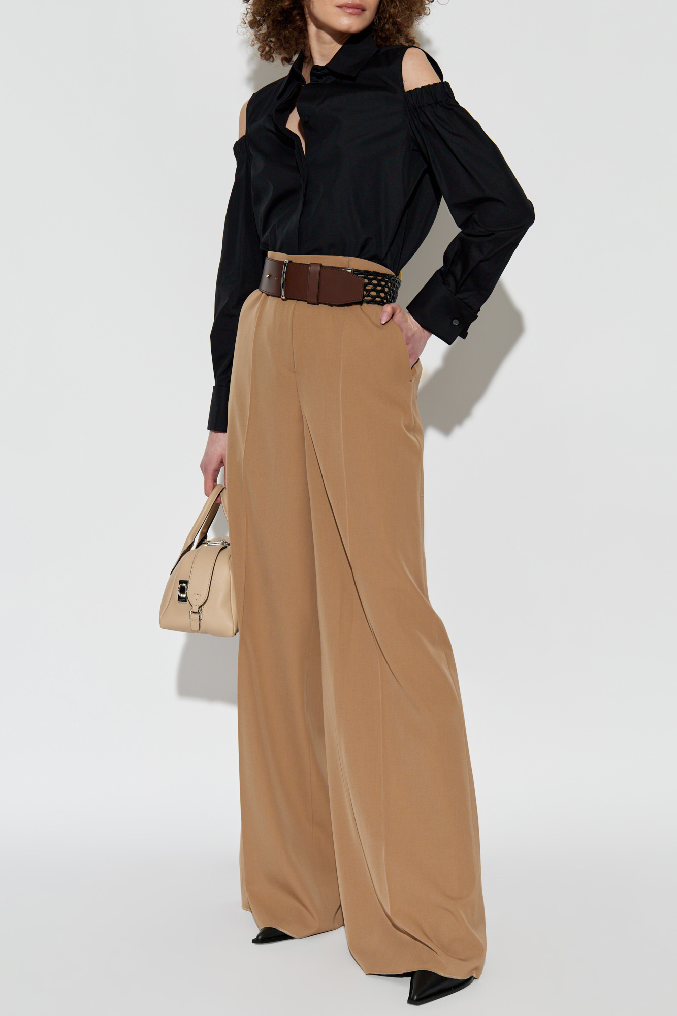 Tシャツ・カットソー Max Mara SS25 'Ragni' shirt (2511191032600 001) Black Shirt with cut-outs 'Ragni' Max Mara - Vitkac AS